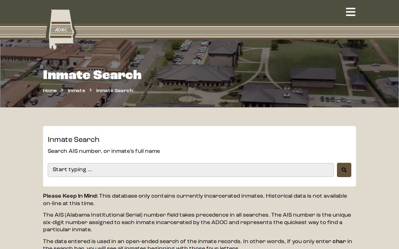 Alabama Department of Corrections offender photo search after a Morgan County booking